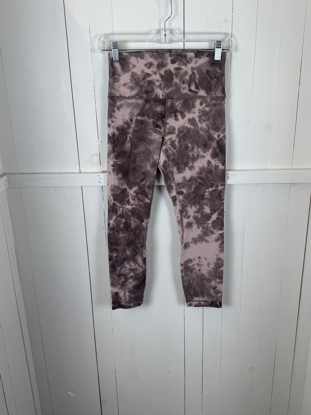 Lululemon Pink Brown Capri Leggings Size 6 Nylon Excellent